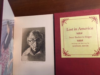 Item #13738 LOST IN AMERICA. Paintings and Drawings by Raphael Soyer. Isaac Bashevis Singer