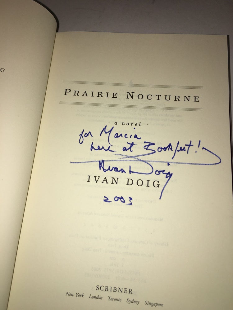 Item #14426 PRAIRIE NOCTURNE. A Novel. Ivan Doig.