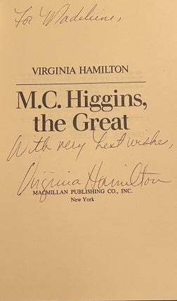 Item #14696 M.C. HIGGINS, THE GREAT. Virginia Hamilton